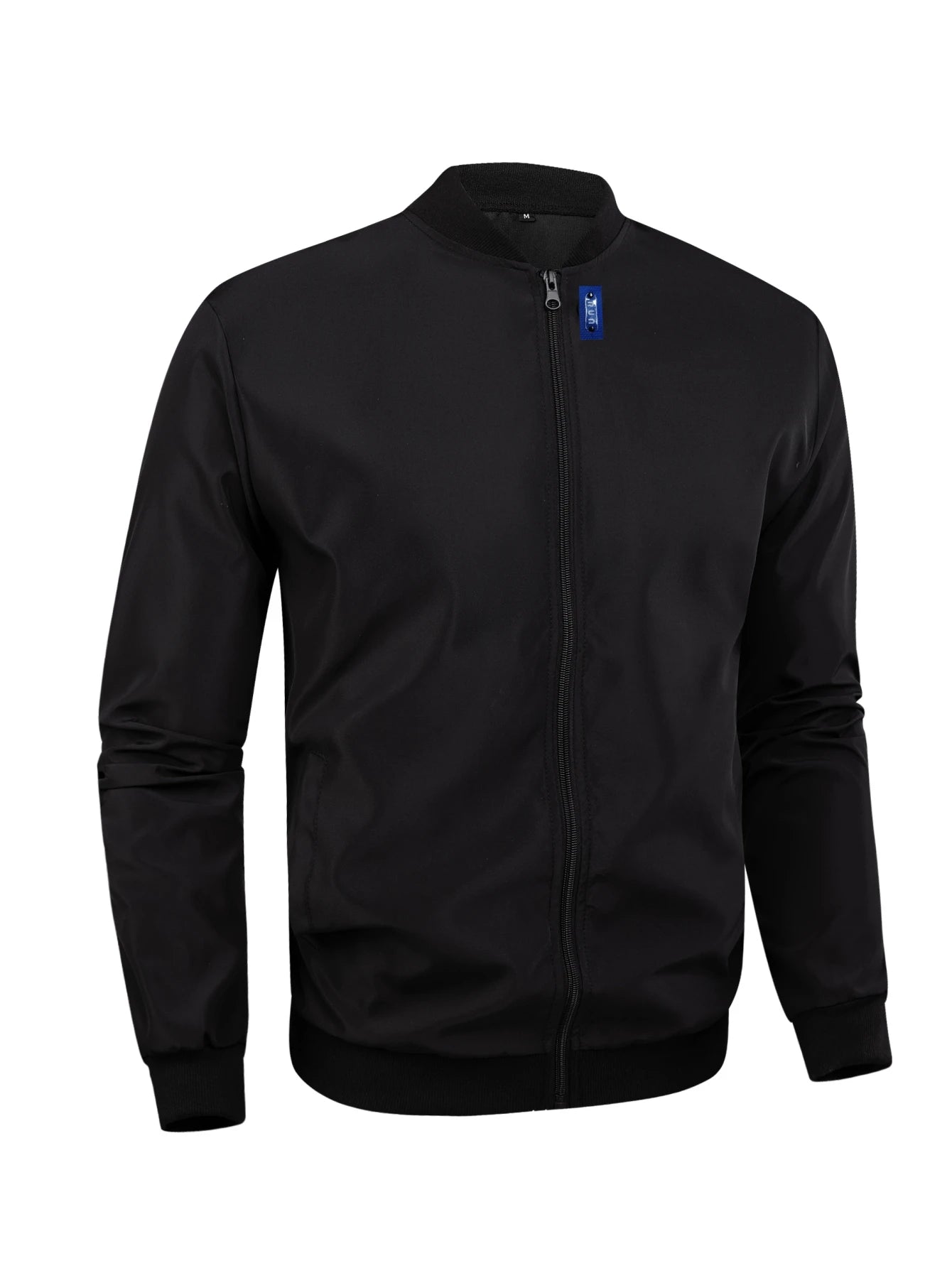 2024 Men's Spring Autumn Jacket – Short Loose Baseball Collar, Solid Color, Business Casual Thin Coat