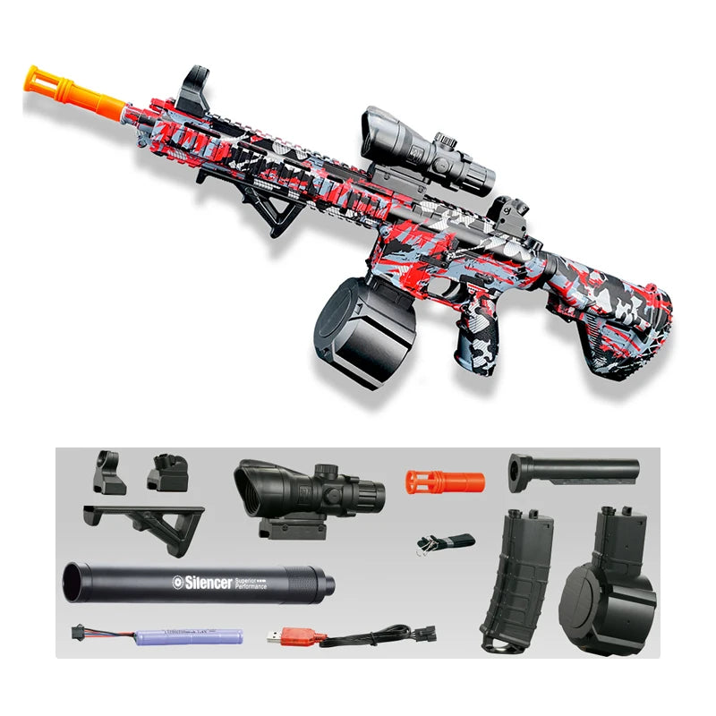 M416 Electric Blaster Toy Gun – Outdoor Gel Bullet Shooting Sport for Parent-Child Interactive Games