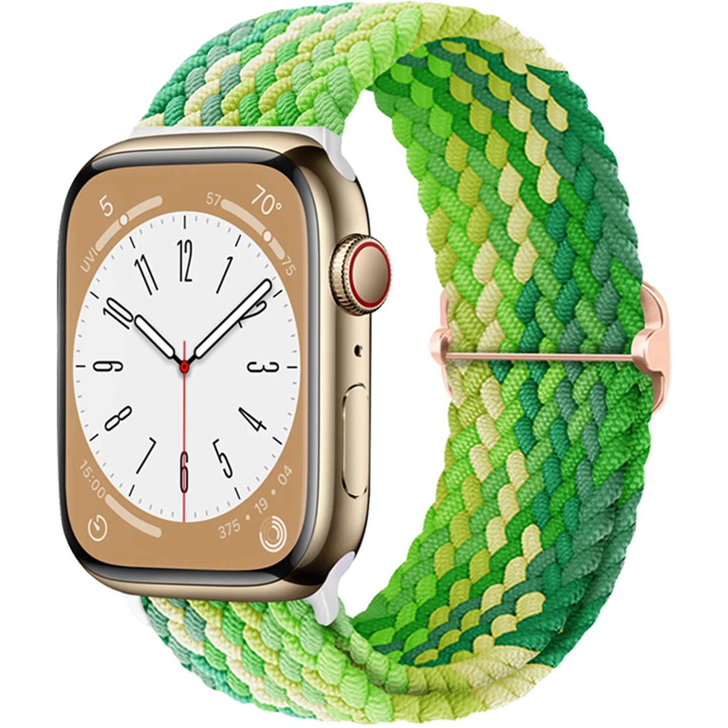 Braided Solo Loop Apple Watch Band – Stretch Nylon Bracelet Strap for Series SE, 6–11 & Ultra 2 (40mm–49mm) Adjustable Correa
