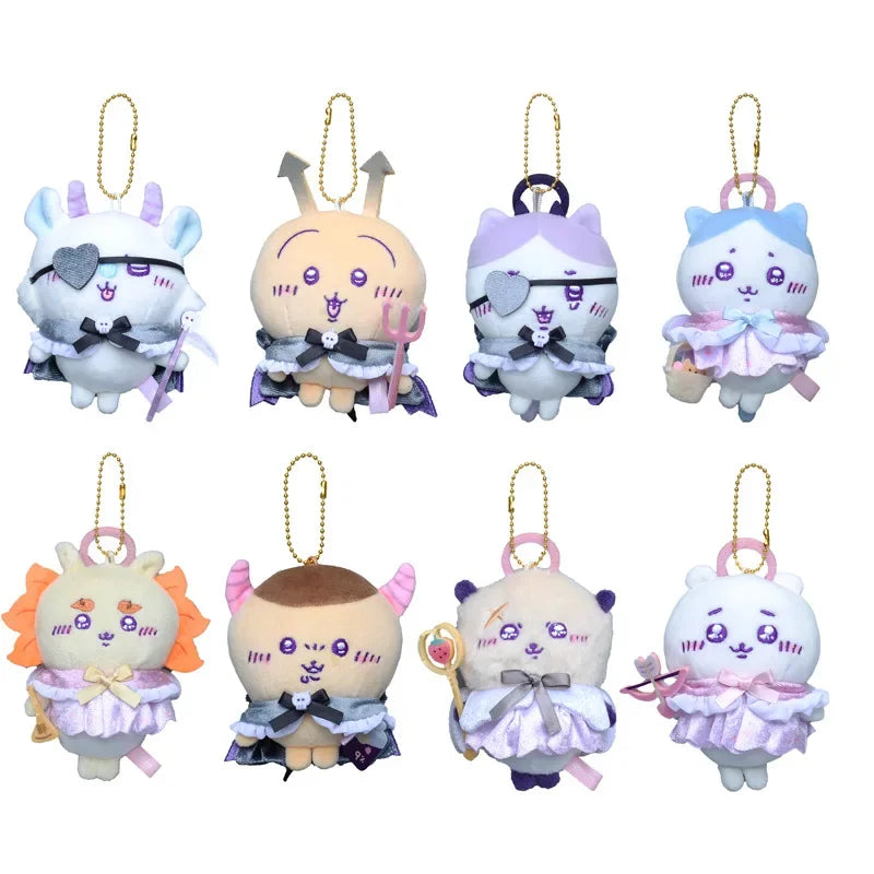Chiikawa Angel & Devil Plush Doll Keychain — Jiikawa Xiaoba Usachi Small Pendant for Bag Decoration & Gift