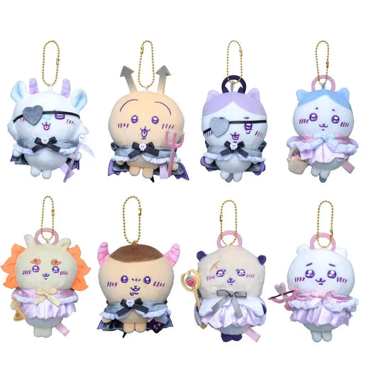 Chiikawa Angel & Devil Plush Doll Keychain — Jiikawa Xiaoba Usachi Small Pendant for Bag Decoration & Gift