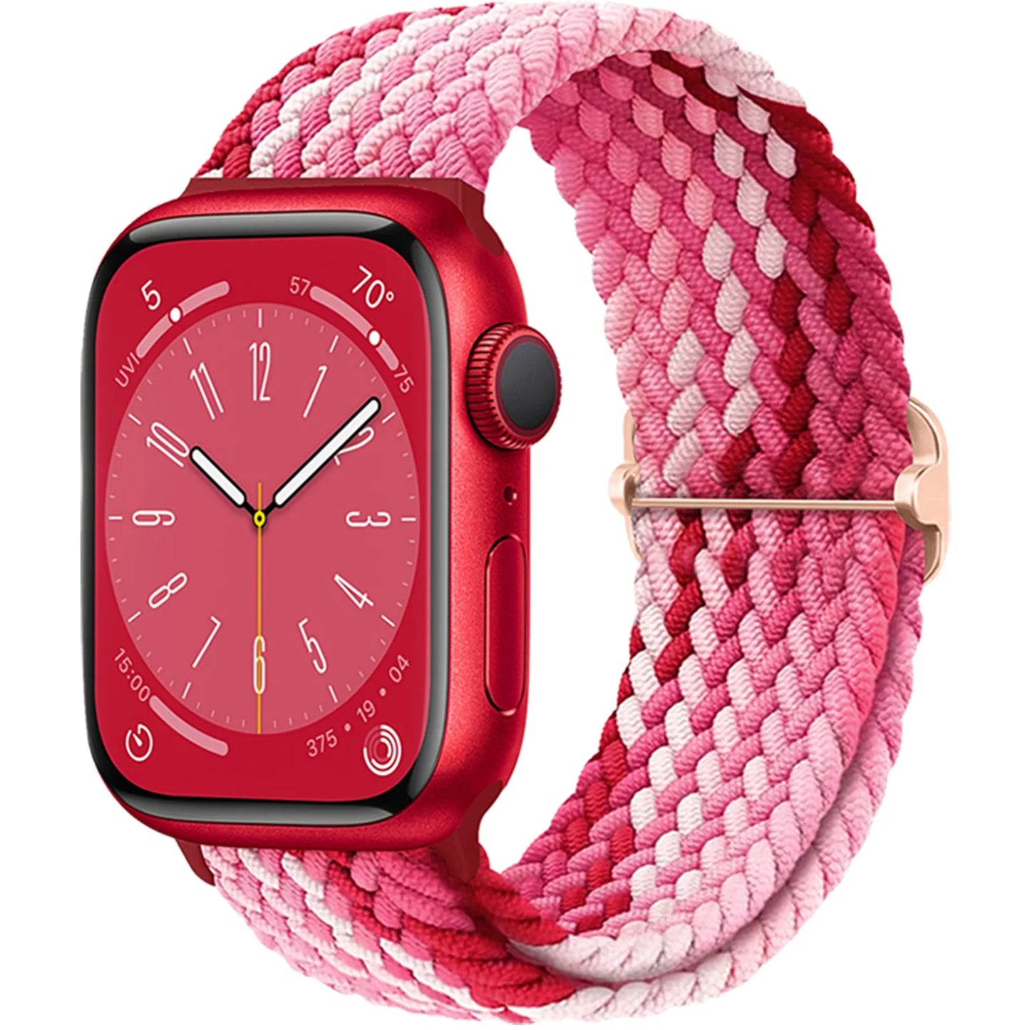 Braided Solo Loop Apple Watch Band – Stretch Nylon Bracelet Strap for Series SE, 6–11 & Ultra 2 (40mm–49mm) Adjustable Correa