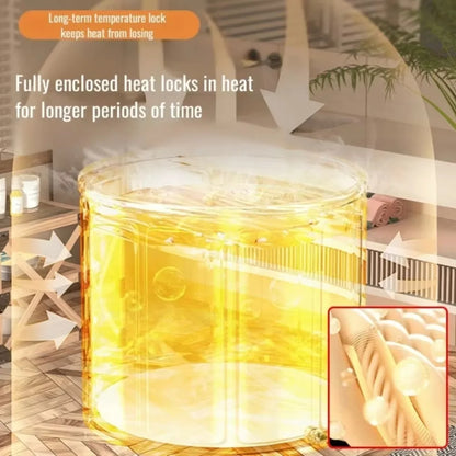 Foldable Portable Bath Tub - Thickened Full Body Bath Bucket for Children & Adults, Long-Term Temperature Lock
