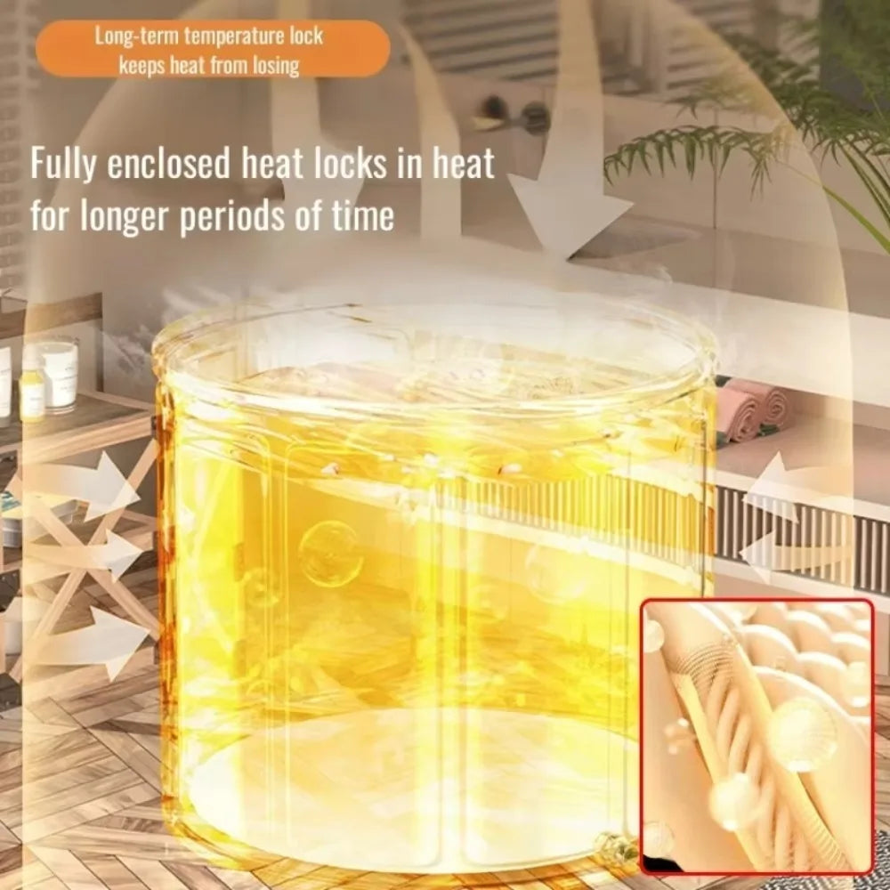 Foldable Portable Bath Tub – Thickened Full-Body Bathtub for Children & Adults, Long-Term Temperature Lock
