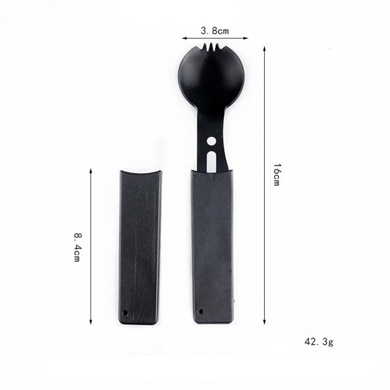 Portable Camping Cutlery Set - Stainless Steel Knife Fork Spoon Multi-Function Picnic Tableware Outdoor Gear