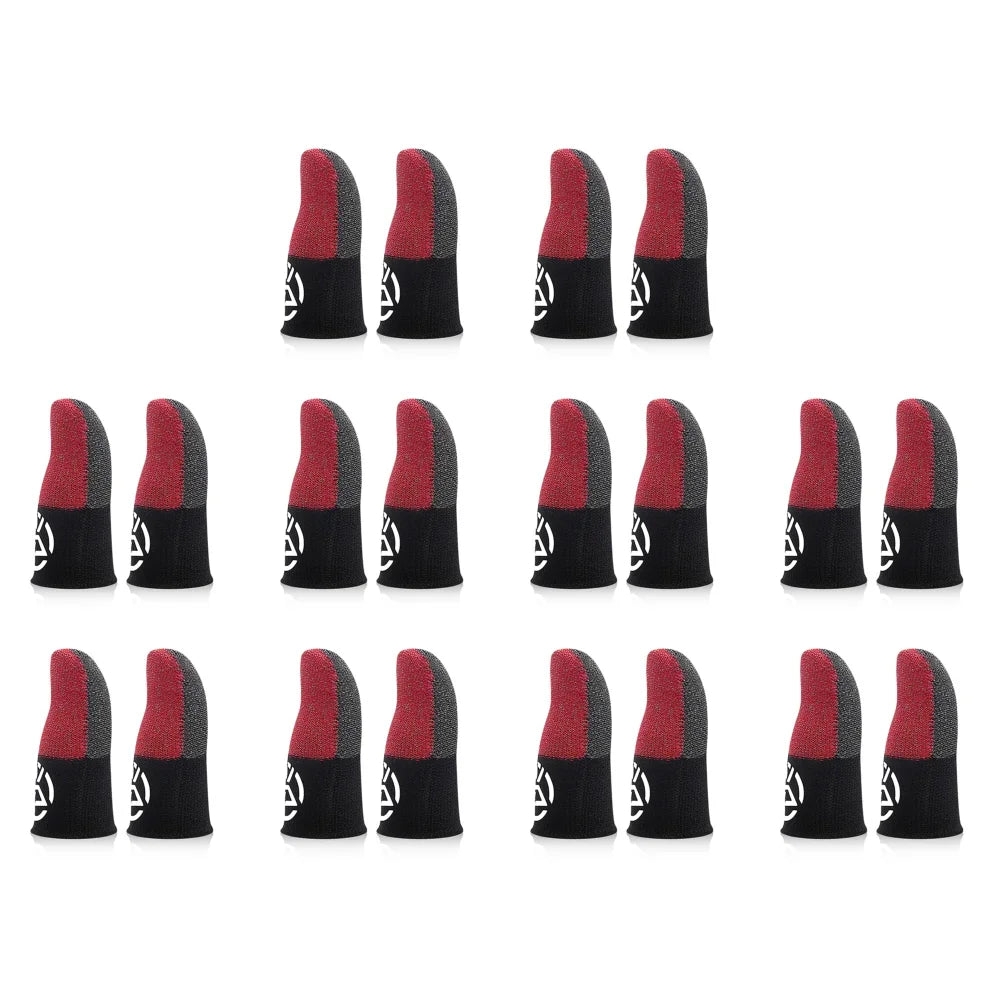 1-20 Pairs Mobile Gaming Finger Sleeves – Breathable, Sweatproof, Anti-Slip Thumb Gloves for Touchscreen Controllers, PUBG Game Finger Covers