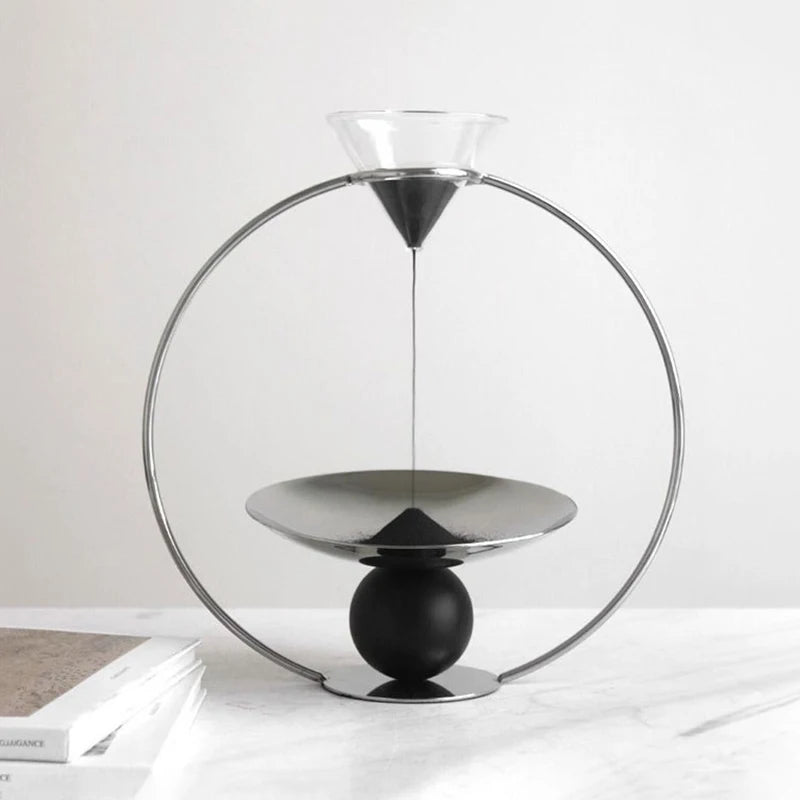 Luxury Nordic Sand Hourglass - Modern Metal Aesthetic Timer & Relaxing Room Decor