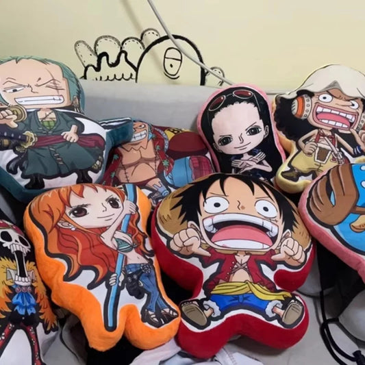 One Piece Anime Pillow – Luffy, Zoro, Sanji, Chopper & Usopp Stuffed Cartoon Cushion Toy, Perfect Birthday Gift