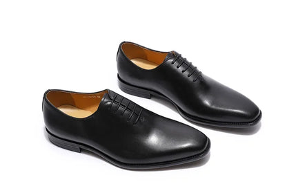 Designer Genuine Leather Men’s Wholecut Oxford Shoes – Luxury Black & Brown Dress Shoes for Business & Formal Wear