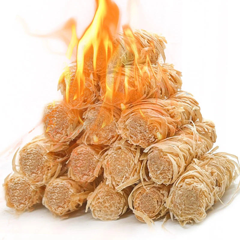 Natural Wood Fire Starters - Waterproof Campfire, BBQ, Grill, Fireplace and Wood Stove Charcoal Starters 30/60pcs