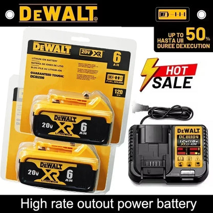 DEWALT 20V 6Ah Lithium-Ion Battery - Rechargeable Power Tool Replacement Battery