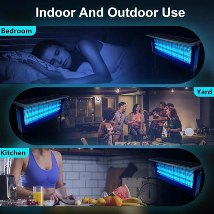 Large Solar Bug Zapper - Rechargeable Waterproof Mosquito & Insect Killer for Outdoor Patios and Camping