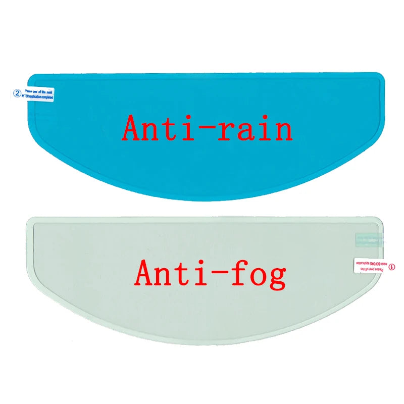 4PCS Universal Motorcycle Helmet Anti-Fog & Rainproof Film - Clear Coating Sticker for Helmet Accessories