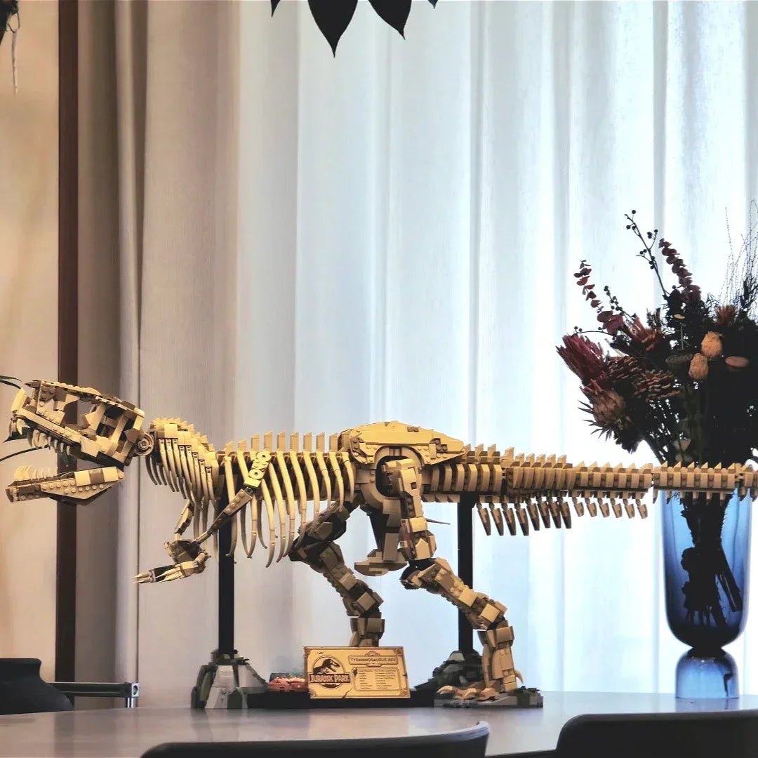 T-Rex Fossil Building Blocks Set – Tyrannosaurus Rex Dinosaur Model, Lego-Compatible Christmas Gift