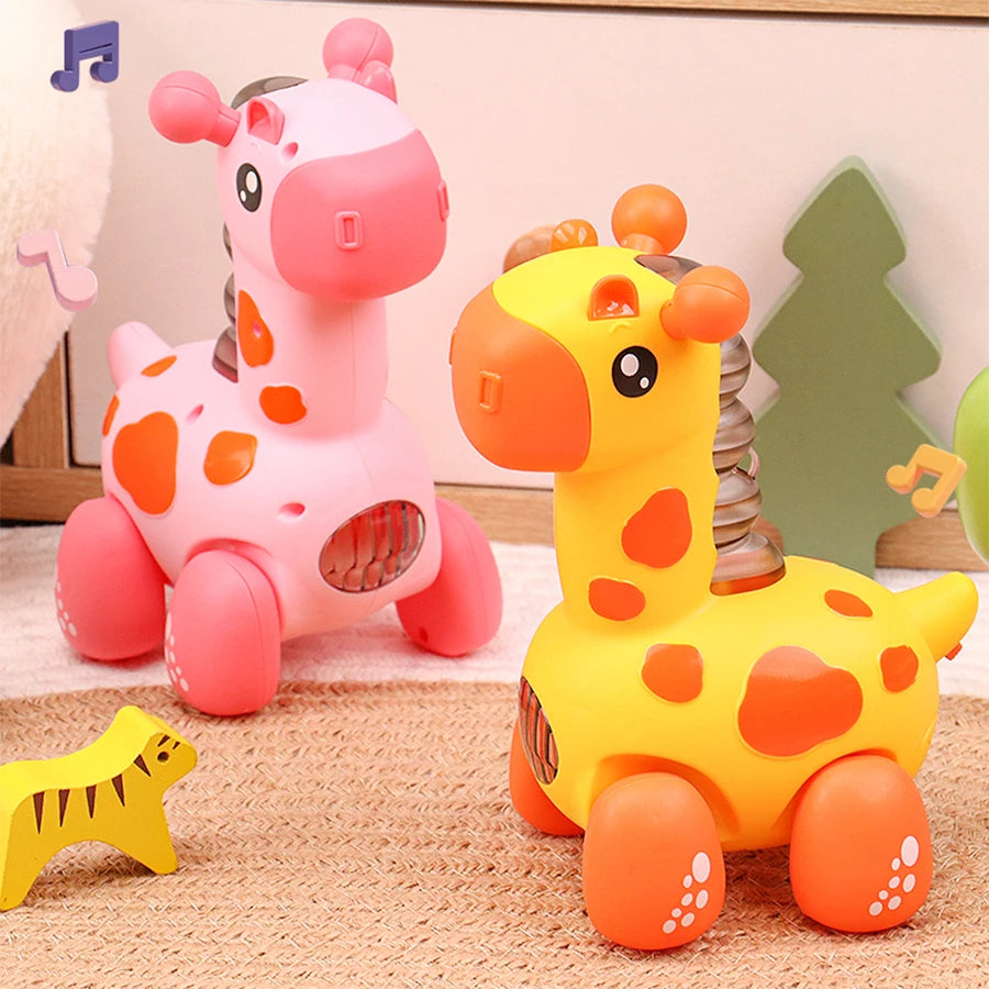 Giraffe Crawling Toy with Lights & Music – Educational Rope Toy for Toddlers, Early Learning Puzzle Toy