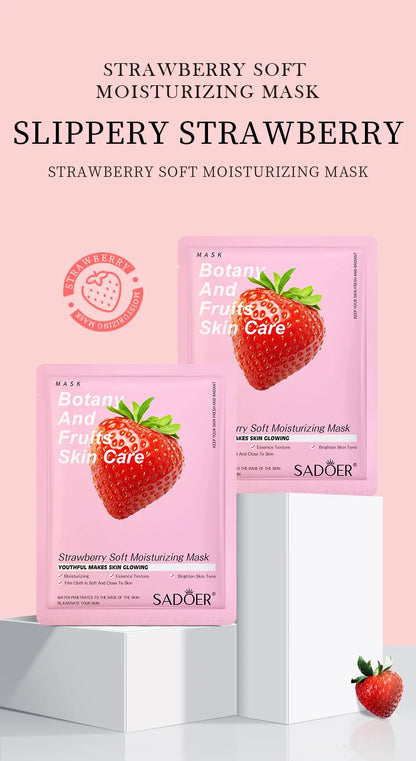 8PCS Natural Plant Facial Masks – Korean Skincare Hydrating, Moisturizing & Firming Face Care Set