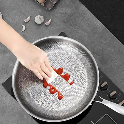 Premium Titanium Alloy Frying Pan - Uncoated Steak & Pancake Skillet for Gas Stoves, Non-Stick Kitchen Cookware