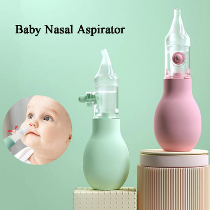 Soft Baby Nasal Aspirator - Anti-Backflow Silicone Nose Cleaner for Newborns and Infants