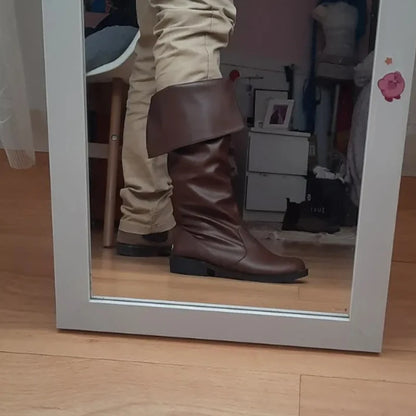 Medieval Leather Boots – Jack Sparrow Renaissance Half-Haddock Shoes, LARP Pirate Warrior Vintage Jackboots for Men