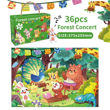 36PCS Large Piece Jigsaw Puzzle – Educational Paper Puzzle for Kids Ages 3–6