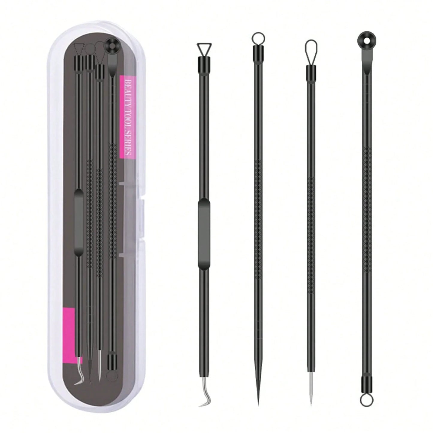 4/6PCS Face Cleaning Kit – Pimple, Blackhead & Whitehead Remover Tools for Acne and Comedone Care