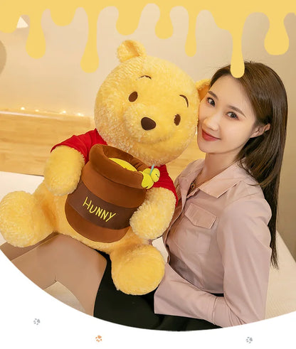 35–55cm Winnie the Pooh Plush Toy — Anime Disney Honey Jar Soft Stuffed Pooh Bear for Kids, Children, Kawaii Birthday Gift