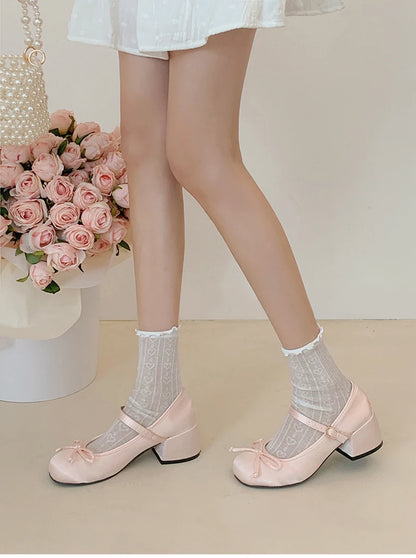 2025 Spring Autumn Mary Jane Shoes — Elegant Mid Heel Round Toe Pumps for Women