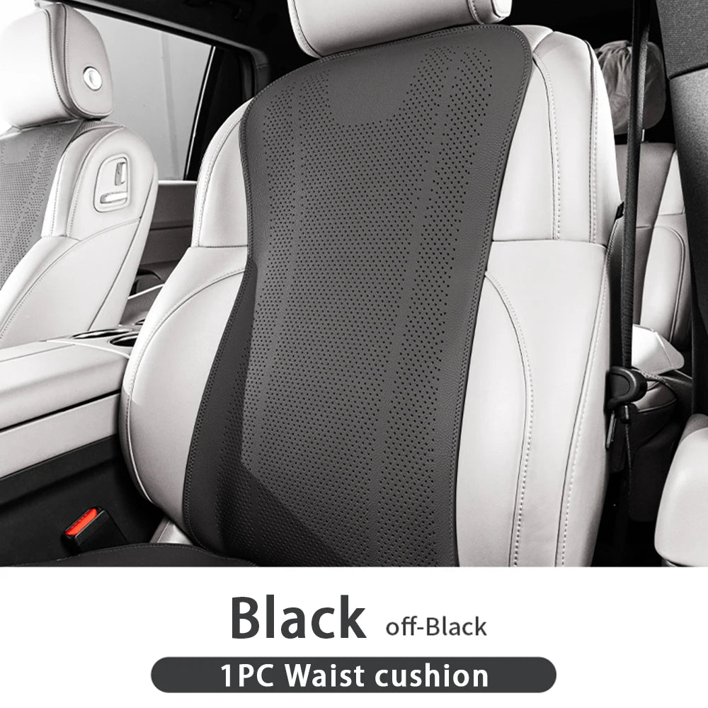 Universal Leather Car Seat Cushion - Breathable Perforated Four-Season Seat Cover