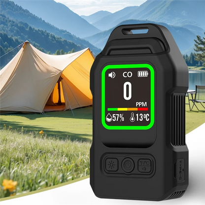ABLK Portable Carbon Monoxide Detector - CO Concentration Alarm with Temperature & Humidity Monitor for Home & Indoor Use
