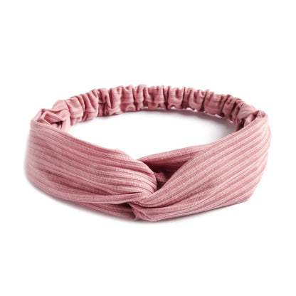 Women Cross Top Knot Headband – Elastic Soft Solid Color Hair Bands, Twisted Knotted Headwrap, Hair Accessories for Girls