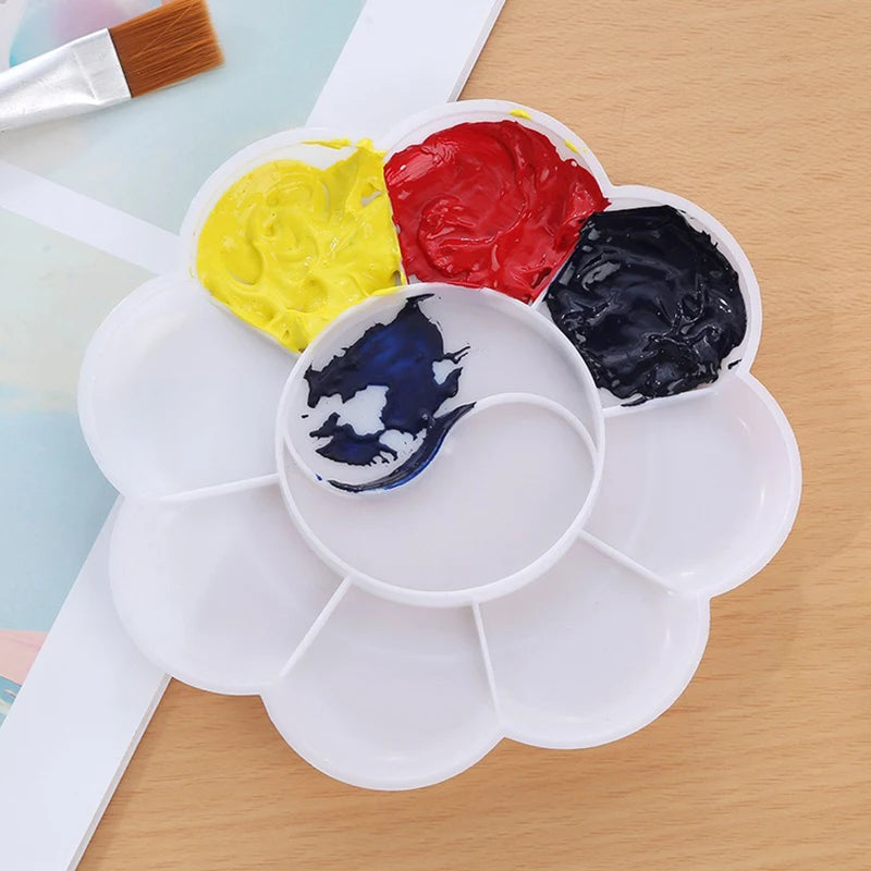 Reusable Plastic Painting Palette – Easy-Clean Paint Tray Art Supply for Acrylic & Watercolor, Ideal for School & Office Artists