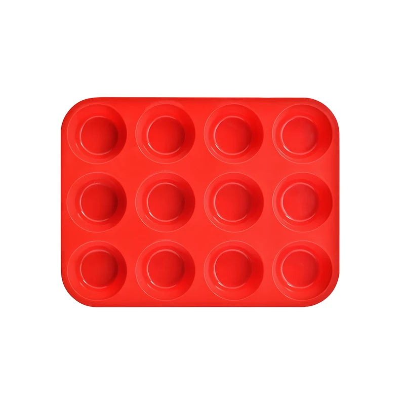 12/24 Hole Silicone Baking Mold - 3D Sphere Chocolate Mold Cupcake Muffin Cake Pan for DIY Dessert Kitchen Tools