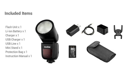 【Do Brasil】 Godox V1 Speedlight Flash - TTL 2.4G HSS for DSLR & Mirrorless Cameras, Compatible with Canon, Sony, Nikon, Fujifilm