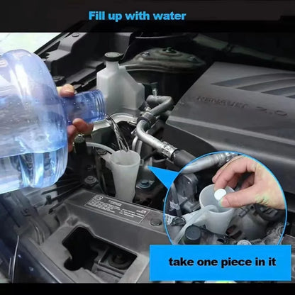Car Windshield Glass Washer Tablets | Concentrated Effervescent Fluid for Car Wipers & Window Cleaning