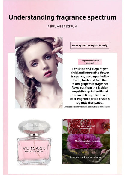Osmanthus, Peony & Pomegranate Perfume for Women – Crystal Diamond Series Light & Elegant Scent Parfum