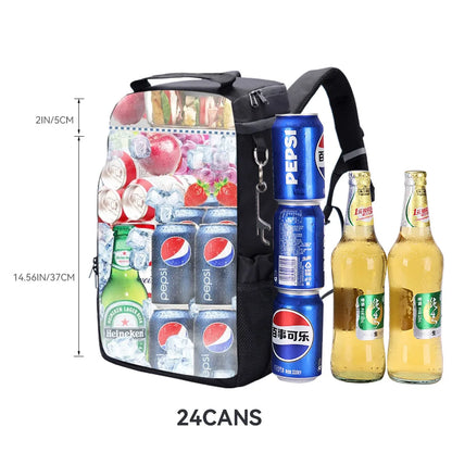 Large Capacity Insulated Cooler Backpack – Leakproof Picnic & Camping Thermal Lunch Bag with Bottle Opener for Hiking and Outdoor Travel