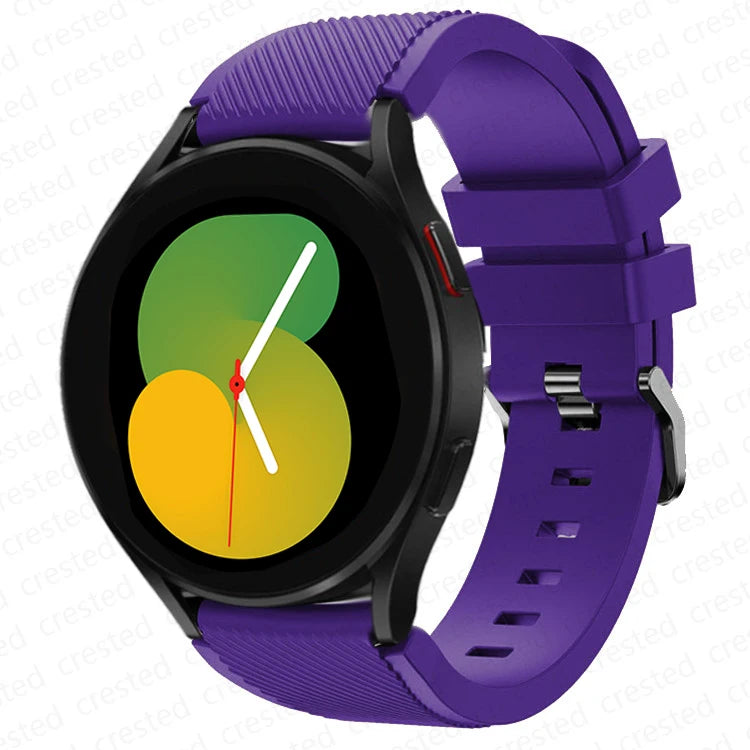 20mm/22mm Silicone Watch Strap for Samsung Galaxy Watches - Replacement Bracelet for Galaxy Watch 4, 5, 5 Pro, 6 Classic, 46mm, Watch 3, Active 2, S3 & S2