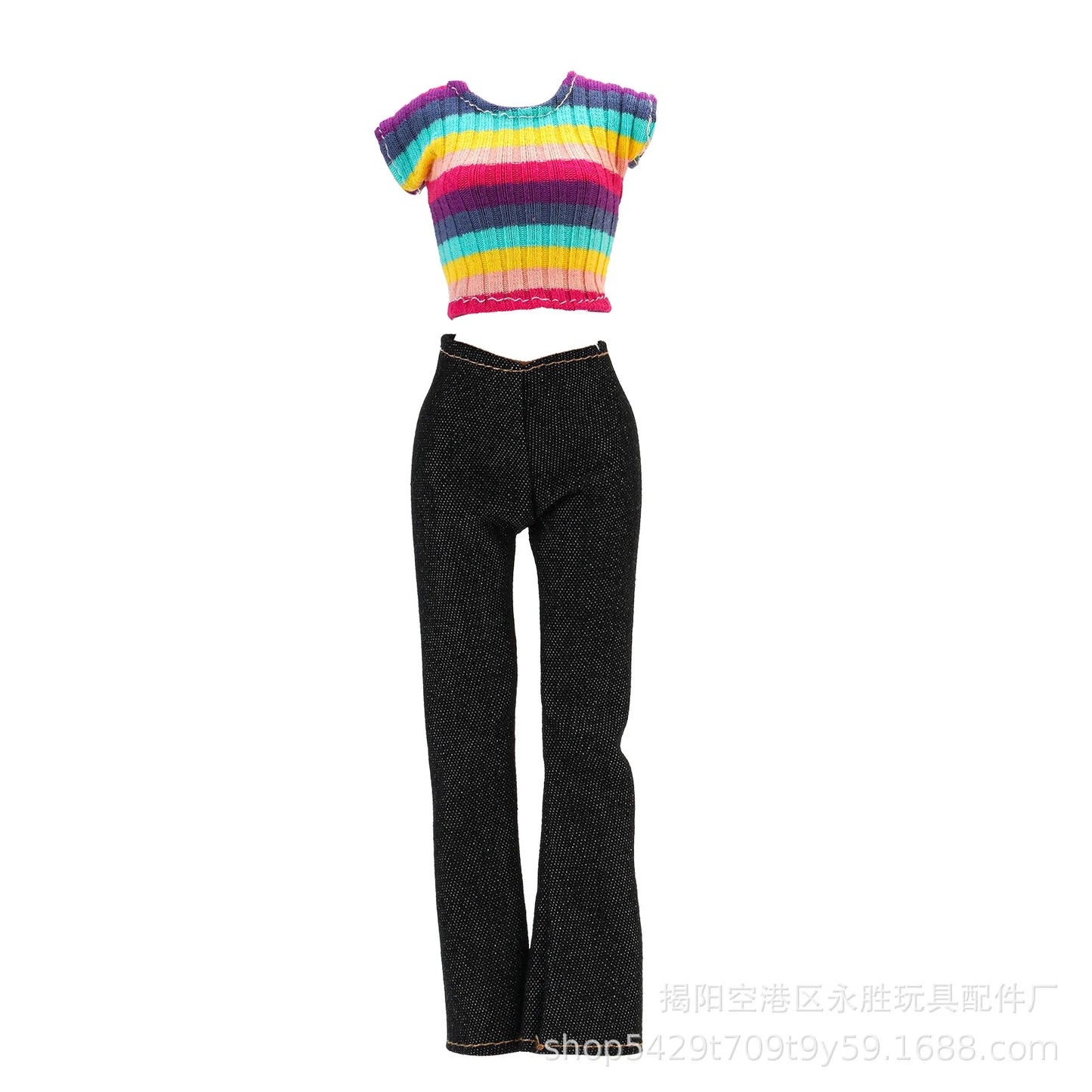 Fashion Doll Clothes for Barbie – Casual Dress, Pants & Trousers Outfit Accessories for Girls Gift Toy