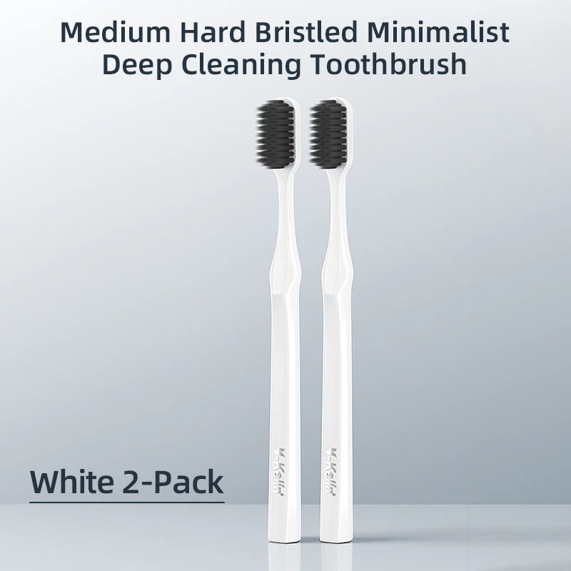 Y-Kelin Extra Hard Bristle Toothbrush Set – Small & Medium Brushes for Men, Household Oral Care