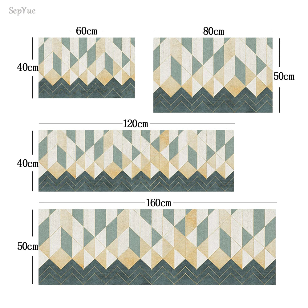 Absorbent Non-Slip Kitchen Mat – Printed Area Rug for Hallway, Living Room, Bedroom & Entrance