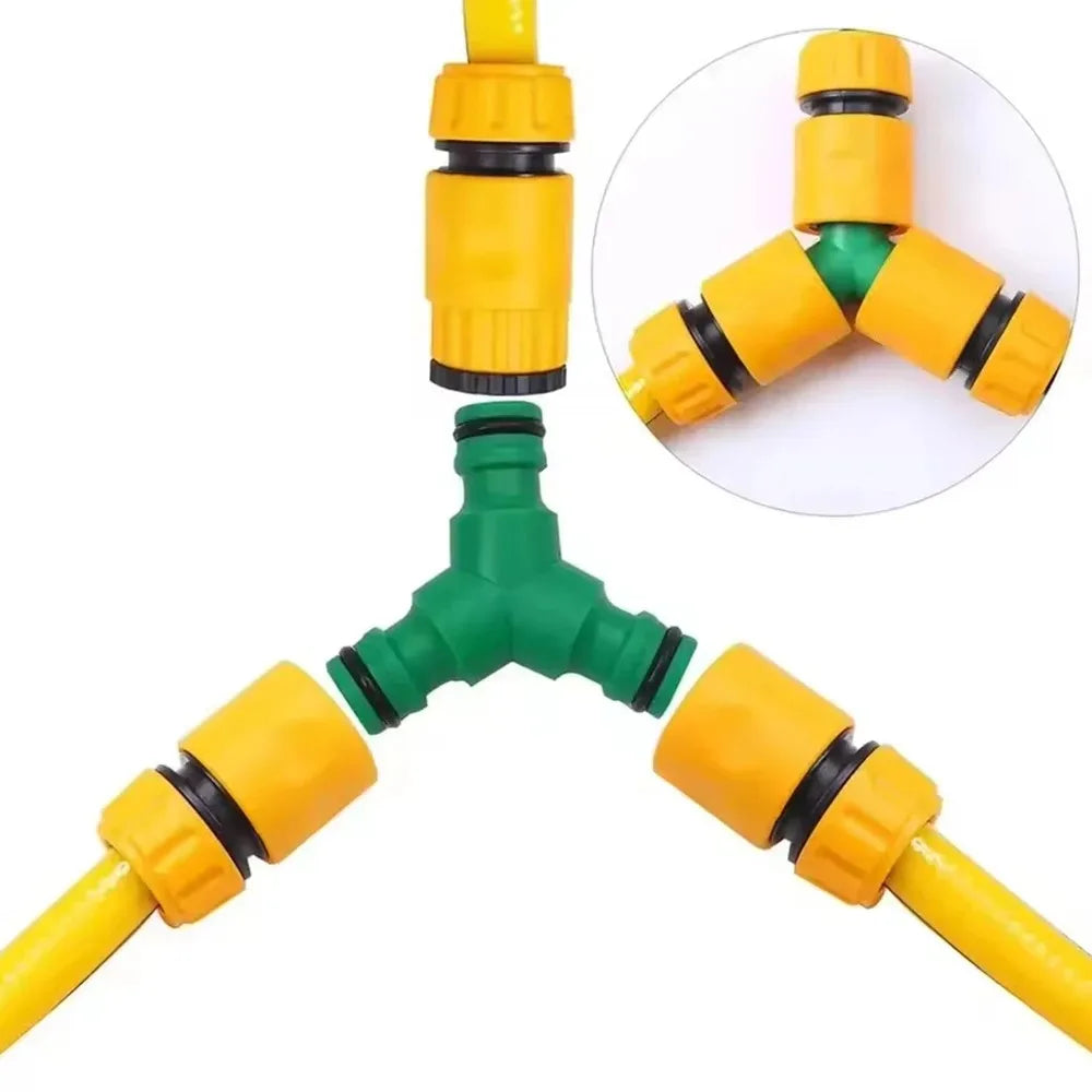 Garden Hose Faucet Quick Connector - 3/4 & 1/2 Inch Threaded Water Tap Adapter for Irrigation Systems