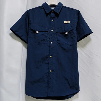 Men’s Short Sleeve Casual Shirt - Stylish Lightweight Fishing & Summer Menswear Top