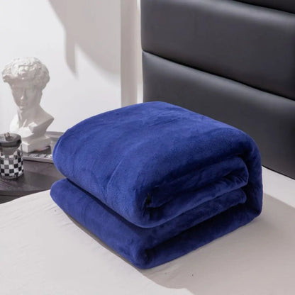 Simple Plush Blanket – Plain Colored, Multifunctional Farley Blanket Cover, Thickened and Warm