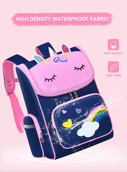 Children’s School Backpack | Cute Waterproof Lightweight Bag for Elementary Students, Grades 1-6, Ages 6-12