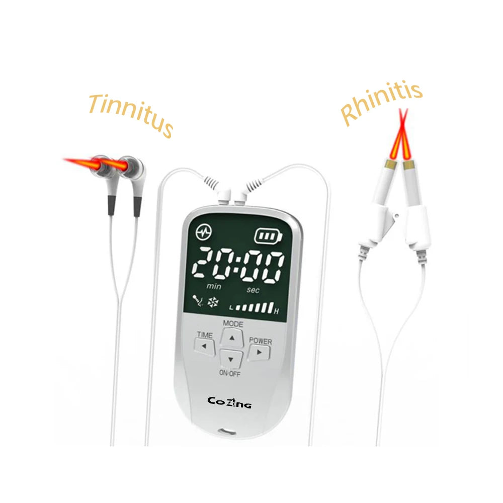 Tinnitus Ear Laser Therapy – 650nm Irradiation Physiotherapy Earplug for Otitis Media & Deafness Treatment, USB Interface