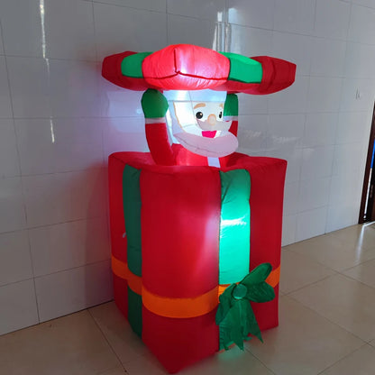 5FT (1.5M) Inflatable Christmas Santa Claus – Up & Down Outdoor Blow-Up Decoration for Xmas 2025 Party and Yard Decor