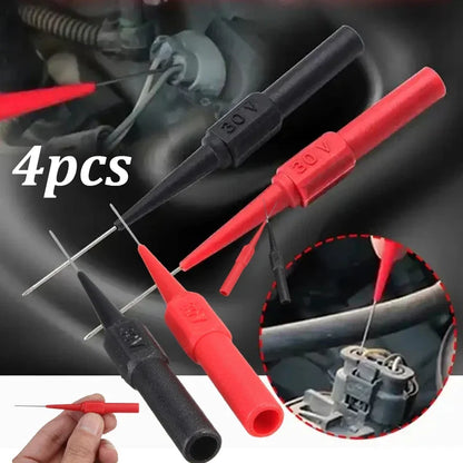 10Pcs 30V Multimeter Test Lead Kit - Automotive Diagnostic Probe Extension with 0.7MM Piercing Needle Tips