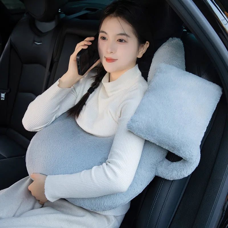 Children’s Cartoon Car Neck Pillow – Rear Seat Sleep Headrest & Seat Belt Shoulder Support