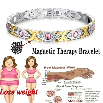 Weight Loss Magnetic Bracelet: Anti-Fatigue Therapy for Arthritis Pain Relief - Energy Jewelry Gift for Men & Women