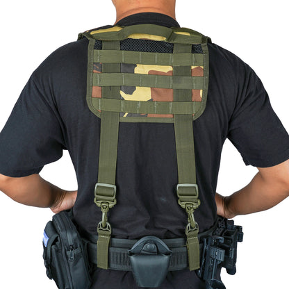 Tactical Police Suspenders — Adjustable Duty Belt Harness with 4 Tool Belt Loops for Law Enforcement